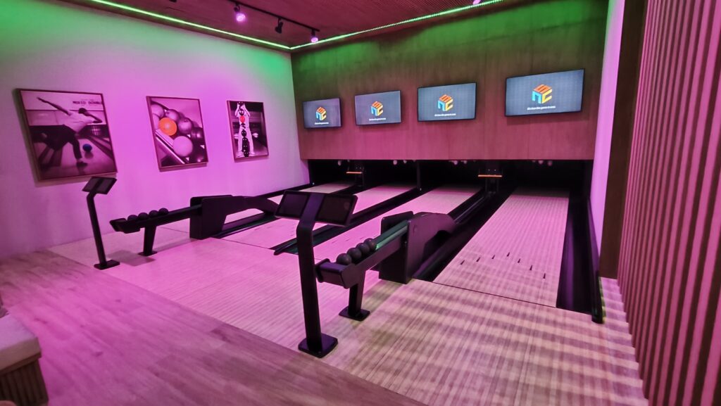 Private bowling alley at Querencia Clubhouse