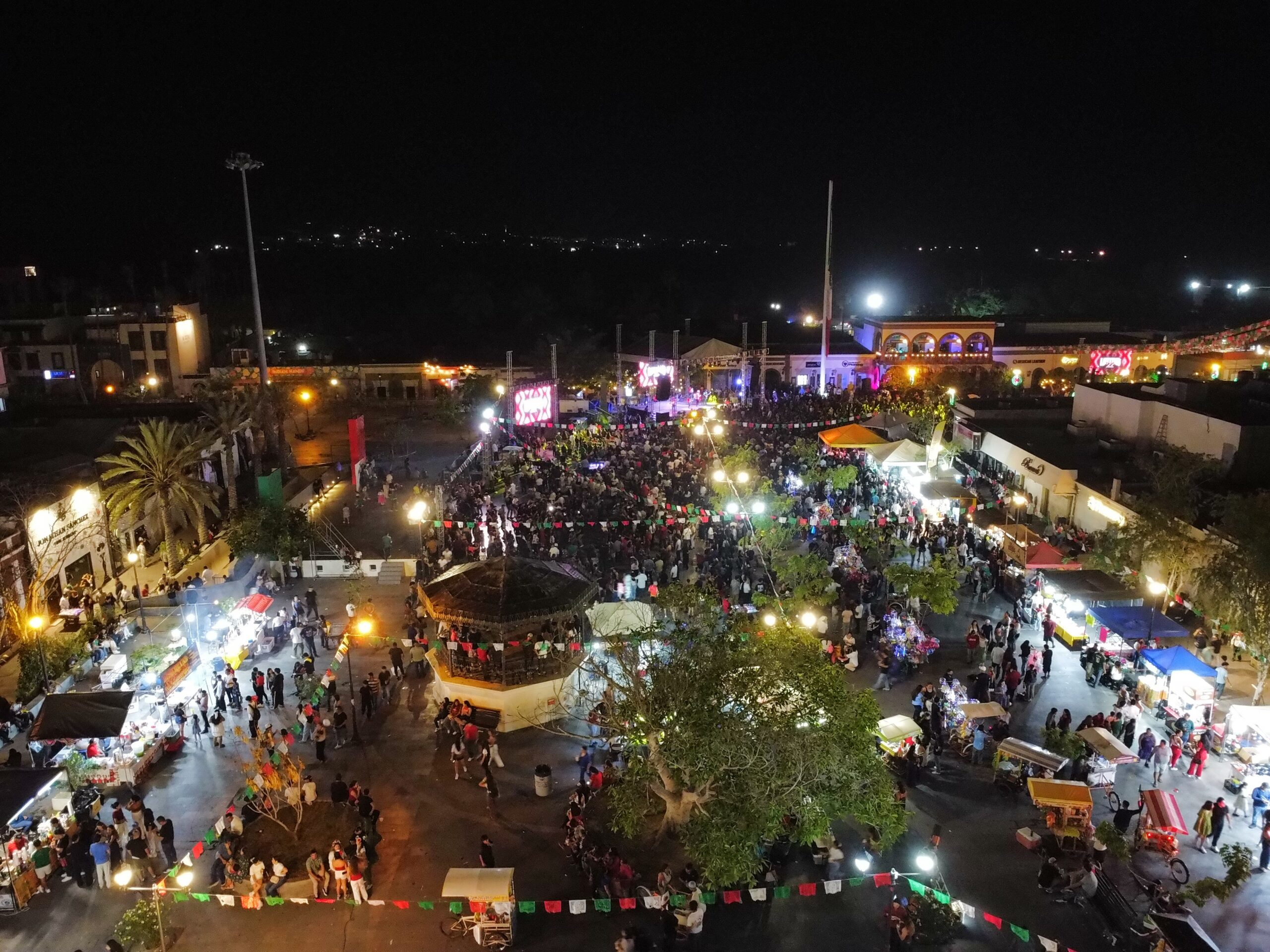 San José del Cabo Art Walk crowd in the historic downtown plaza
